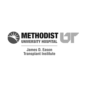 Methodist University Hospital black and white logo - James D. Eason Transplant Institute