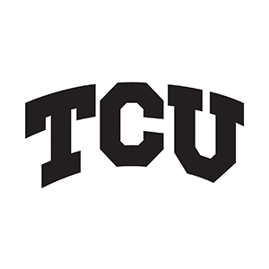 Texas Christian University black and white logo